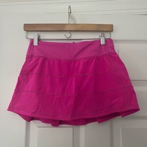 Pink Lululemon Pace Rival Skirt